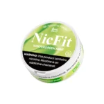 NicFit Wintergreen Mint nicotine pouches can, containing 20 tobacco-free nicotine pieces with refreshing mint flavor